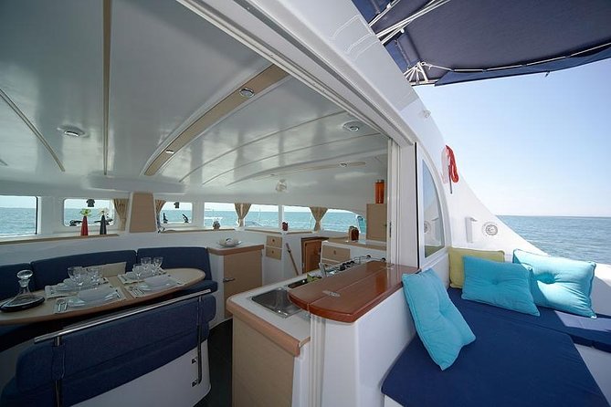 Lisbon Sailing Catamaran Public Cruise with drinks - Alfama and the castle from an unusual angle