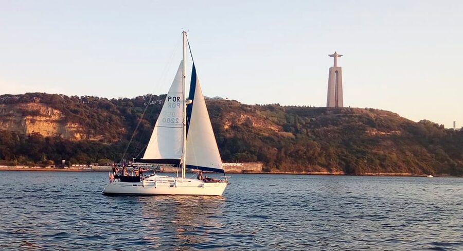 Lisbon: Sailing Tour with Wine and Snacks - Commerce Square and the lower city from the water