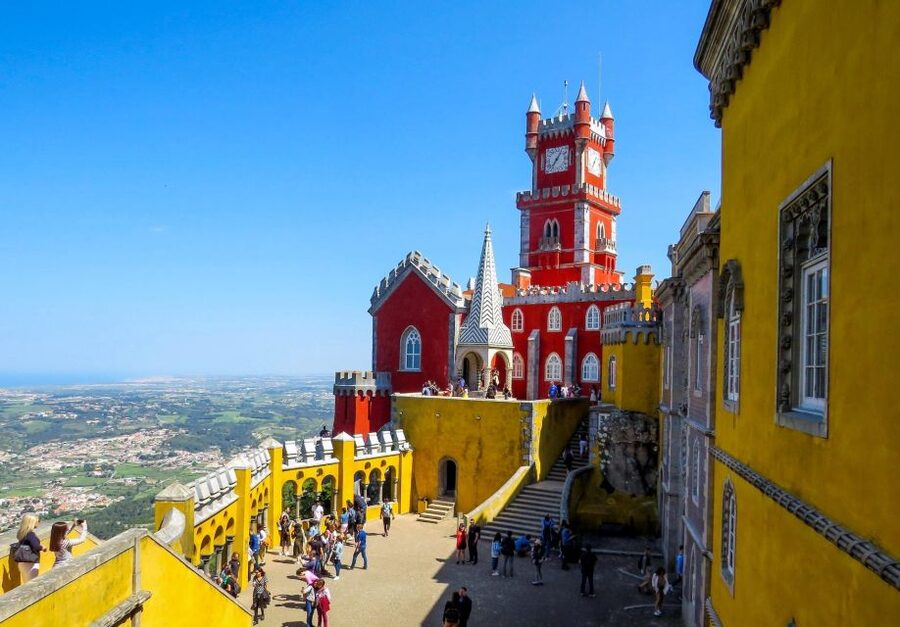 Lisbon: Sintra, Pena Palace, Cabo Roca Coast & Cascais Tour - Pena Palace, bright colors and royal gardens