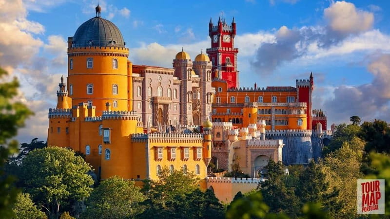 Lisbon: Sintra, Pena Palace, Moorish Castle & Regaleira Tour - Pena Palace: Sintra’s colorful hilltop showpiece