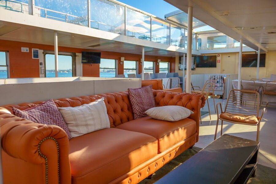 Lisbon: Tagus River Boat Tour with One Drink Included - The 25th of April Bridge from below