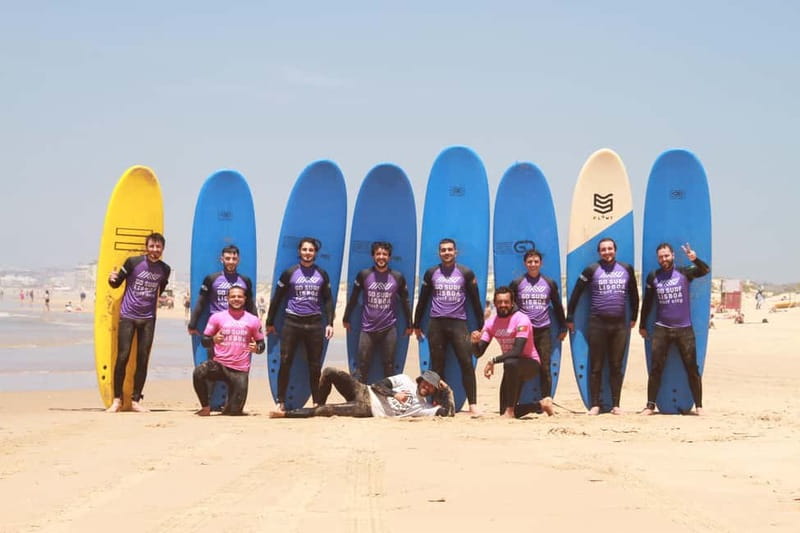 Lisbon: The Surf Instructor - surf lessons with transfer - About two hours in the Atlantic