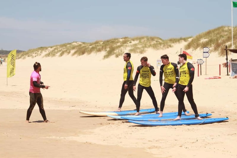Lisbon: The Surf Instructor - surf lessons with transfer - Getting suited up and ready for the water