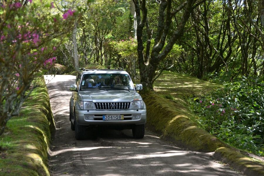 Ponta Delgada: Half-Day 4x4 Sete Cidades Trip - Entering Sete Cidades by 4x4