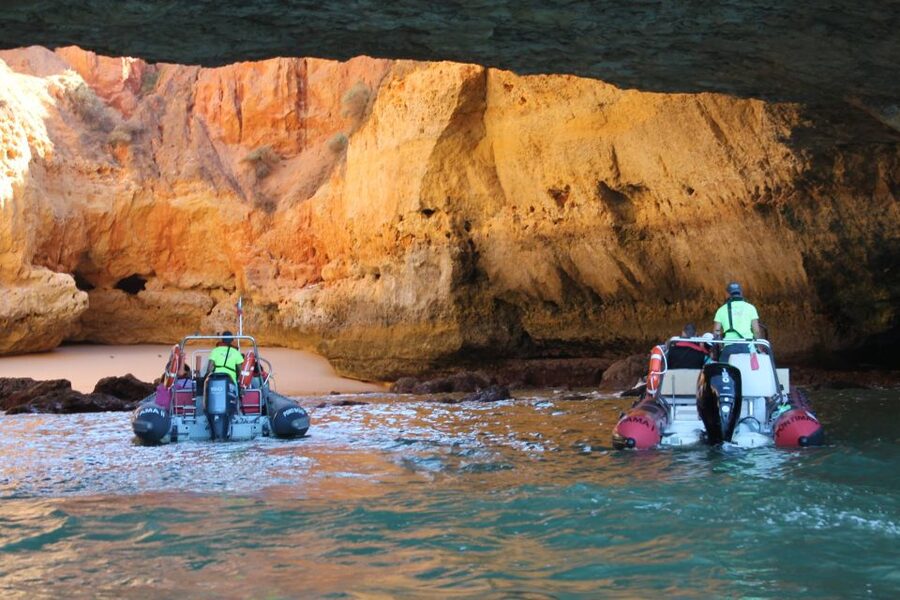 Portimão: Benagil Cave and Praia de Marinha Boat Tour - Inside Benagil Cave