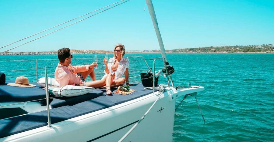 Portimao: Half-Day Sailing Yacht Cruise to the Benagil Caves - Setting Off From Portimão Marina