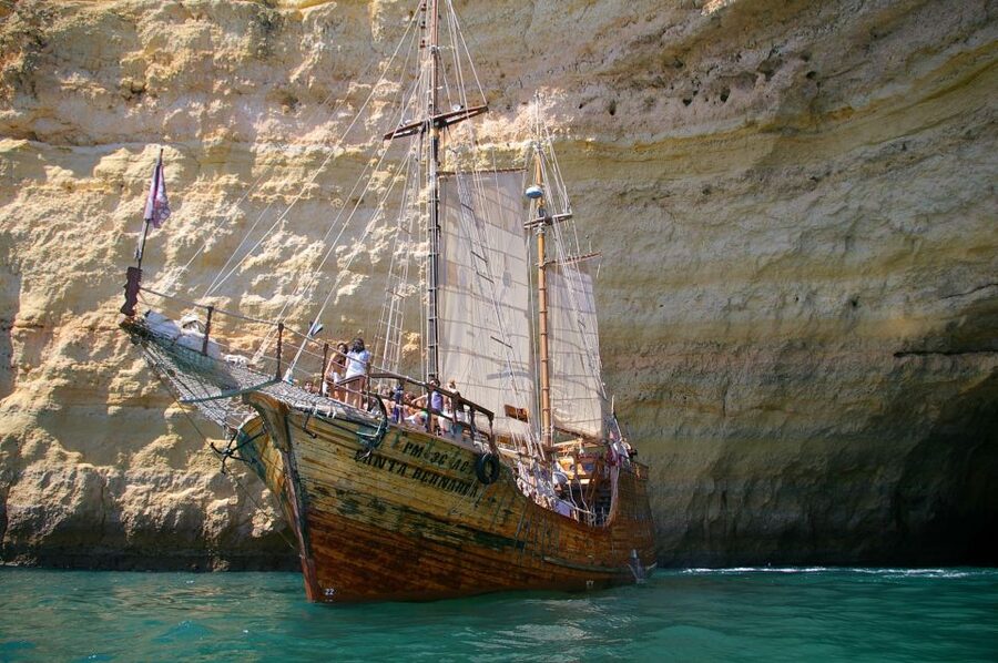 Portimão: Pirate Ship Cave Cruise - Carvoeiro and the rock formations at Algar Seco