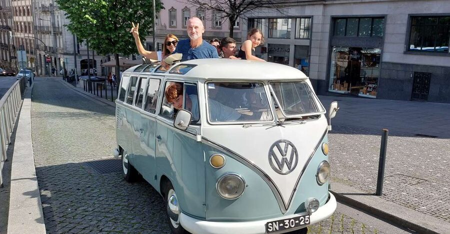 Porto: Private Sightseeing Tour by VW Kombi (2–8 People) - Starting in central Porto and heading west