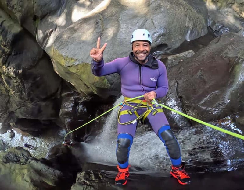 São Miguel: AdventurePark Canyoning Salto do Cabrito, Azores - Rappelling beside waterfalls up to 16 meters high