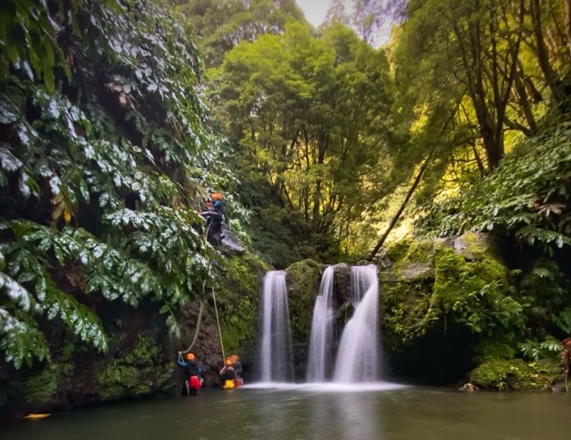 Sao Miguel: Caldeiroes Canyoning Experience - The canyon section: jumps, rappels, and a natural slide