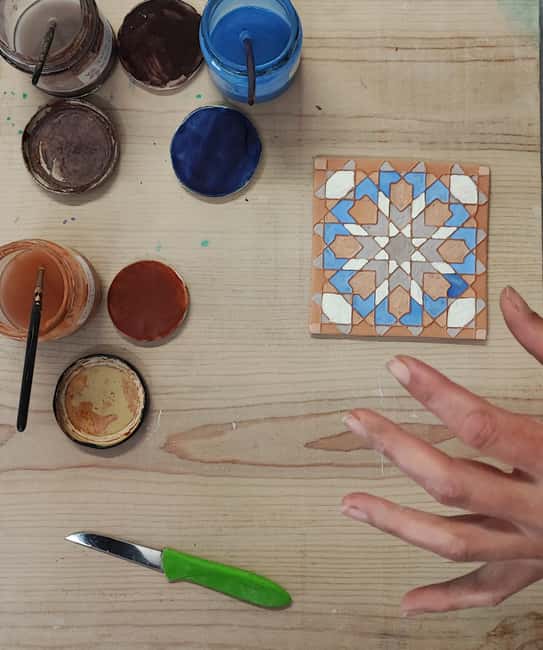 Sintra: Hispanic Moorish Tile Workshop - Meeting Aldina in the Studio