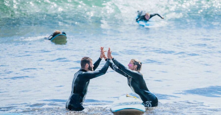 Surf lesson in Madeira - The 1.5 to 2-hour lesson in the water