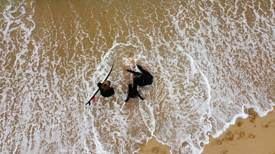 Surfing lessons at Ericeira World Surf Recognized - Meeting Rui beside the Boardriders surf shop
