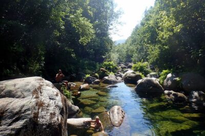 Waterfall, Lagoon and Old Village in Peneda-Gerês National Park